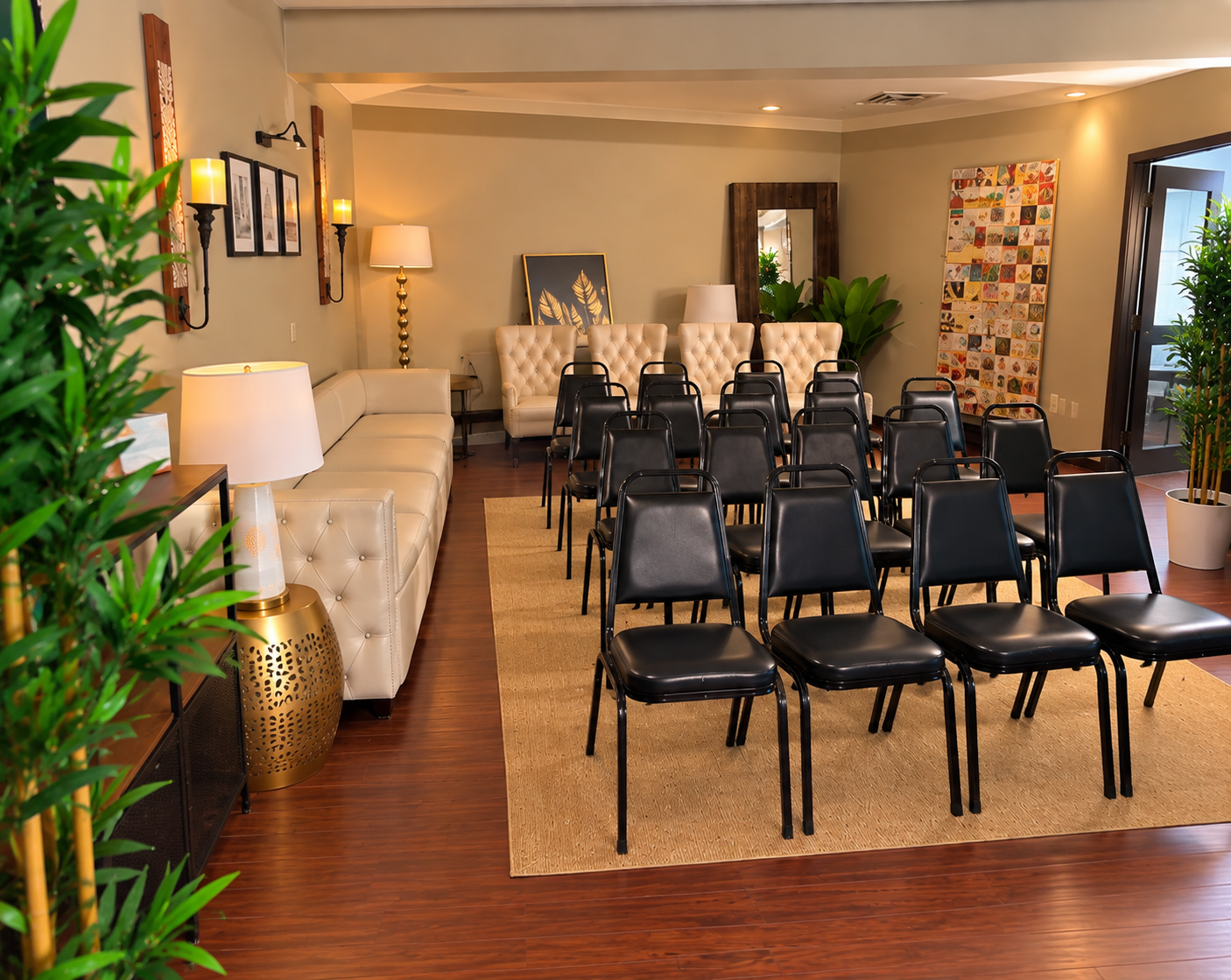 Warm Modern Meeting Lounge